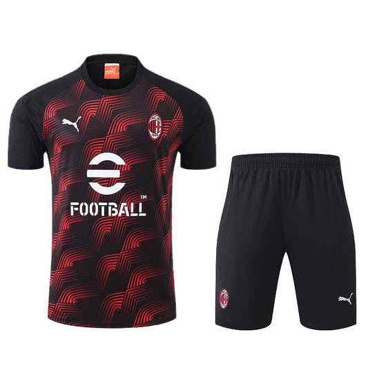 Ac Milan Black/Red Short Training Set 24/25