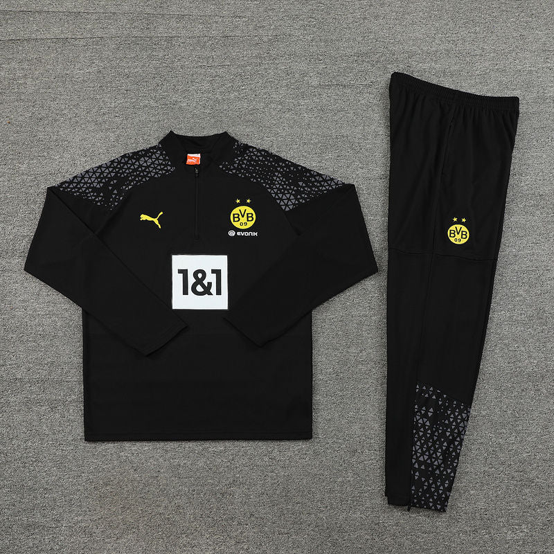 Dortmund Black Halfzip Tracksuit 23/24