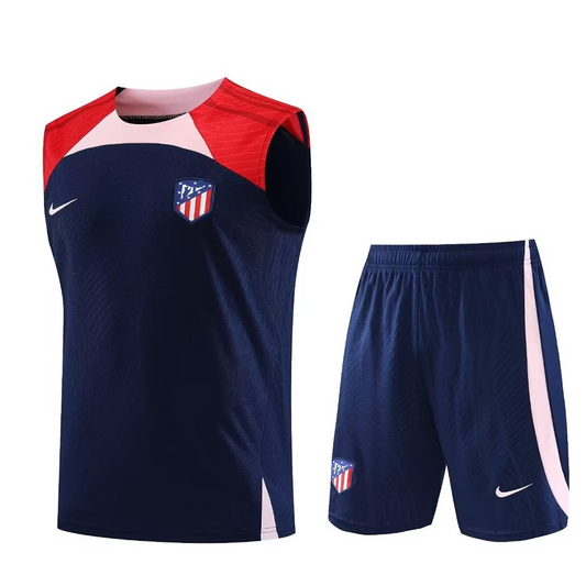 Atletico Madrid Sapphire Blue Short Training Set No Sleeve 23/24