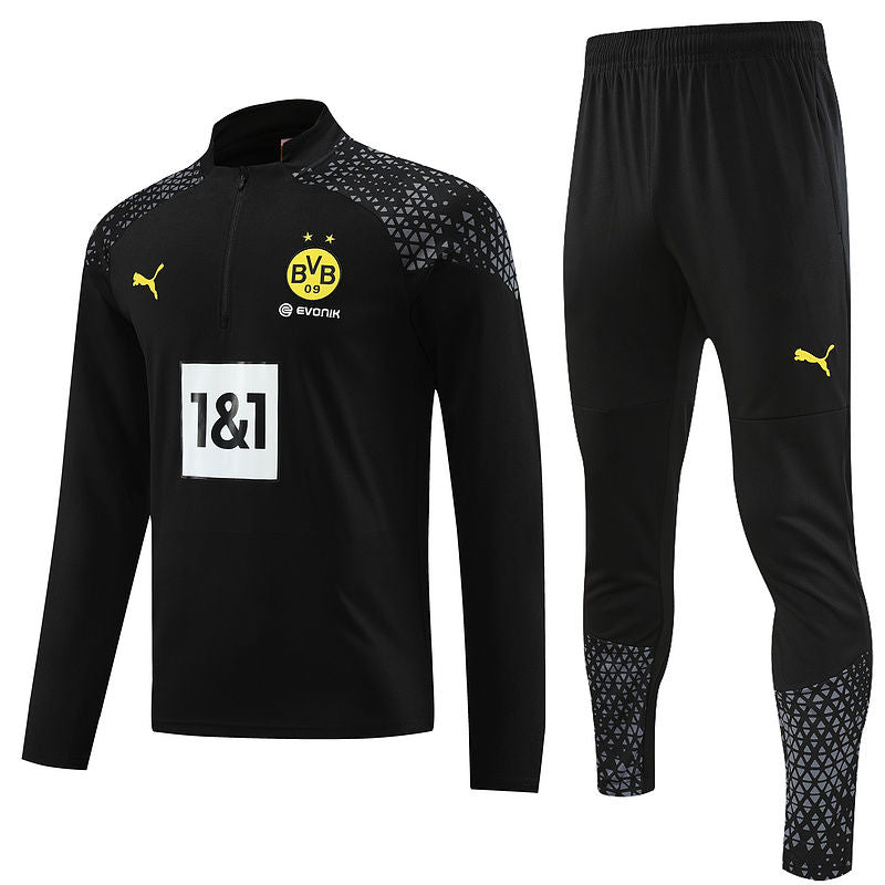 Dortmund Black Halfzip Tracksuit 23/24