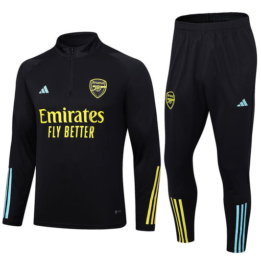 Arsenal Black Halfzip Tracksuit 23/24