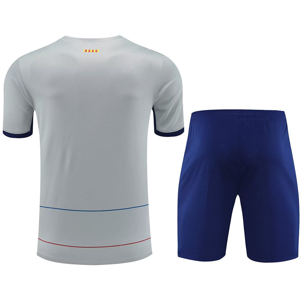 Barcelona Light Grey Short Training Set 23/24