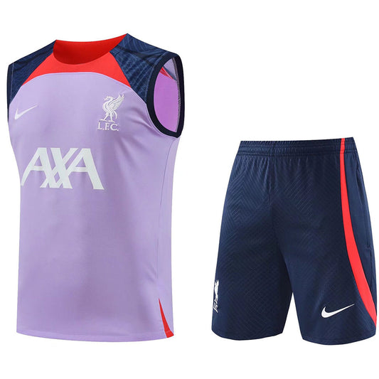 Liverpool Purple Short Training Set No Sleeves 23/24