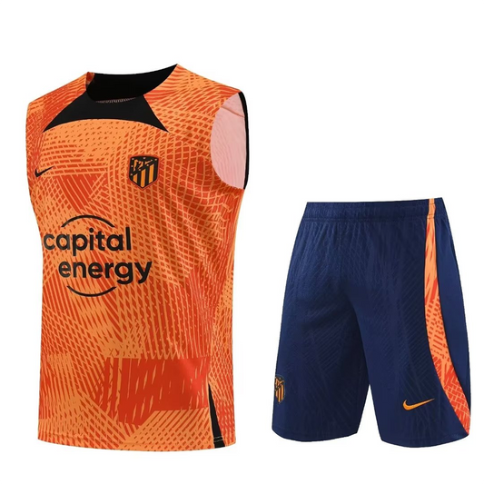 Atletico Madrid Orange Short Training Set No Sleeve 23/24