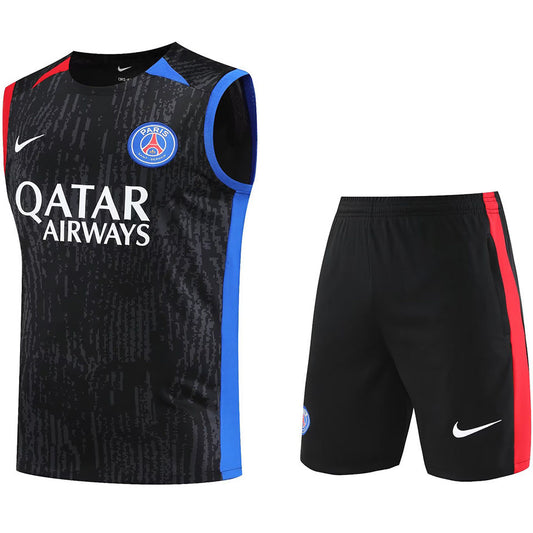 PSG Black Short Training Set No Sleeves 23/24