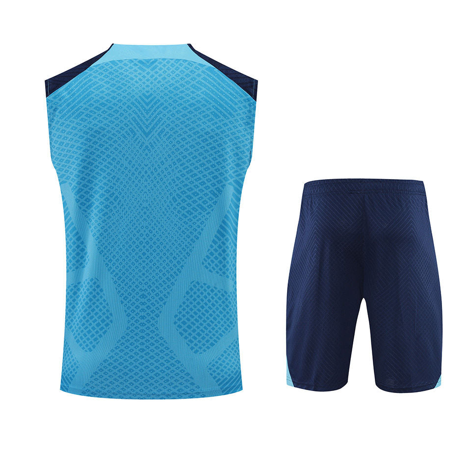 Atletico Madrid Blue Short Training Set No Sleeve 22/23