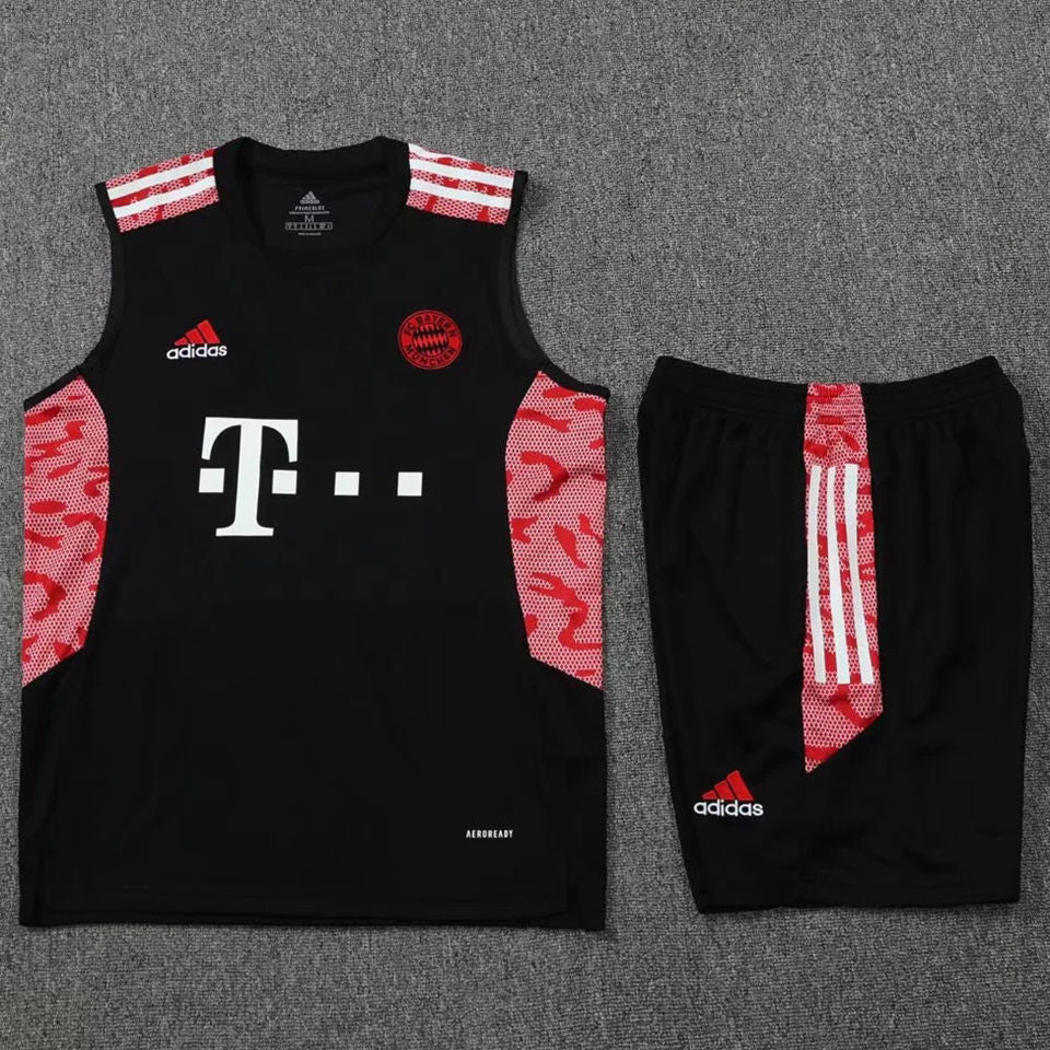 Bayern Black Short Training Set No Sleeves 22/23