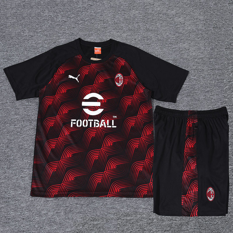 Ac Milan Black/Red Short Training Set 24/25