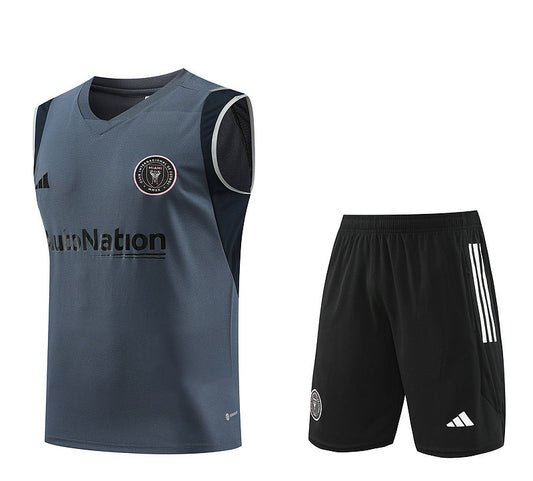 Inter Miami Grey Short Training Set No Sleeves 23/24