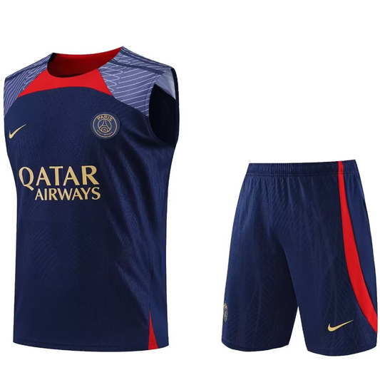 PSG Sapphire Blue Short Training Set No Sleeves 23/24