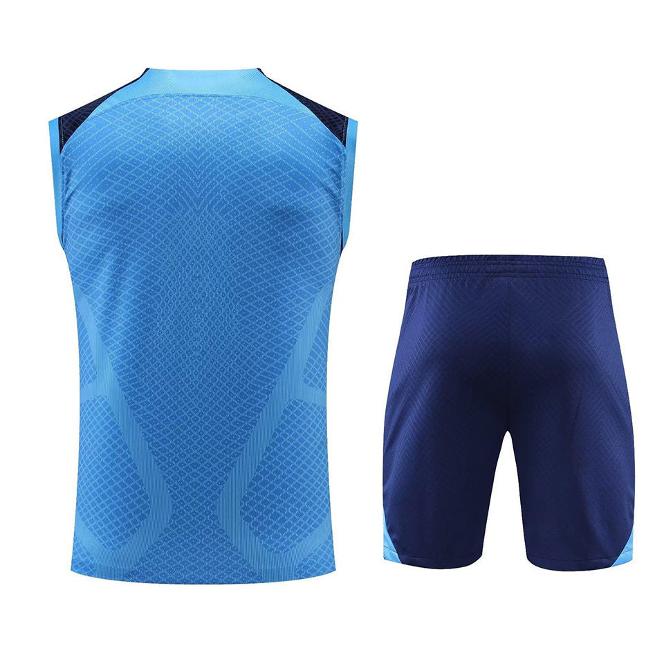 Atletico Madrid Blue Short Training Set No Sleeve 22/23