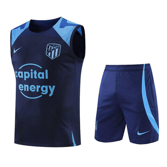 Atletico Madrid Navy Blue Short Training Set No Sleeve 22/23