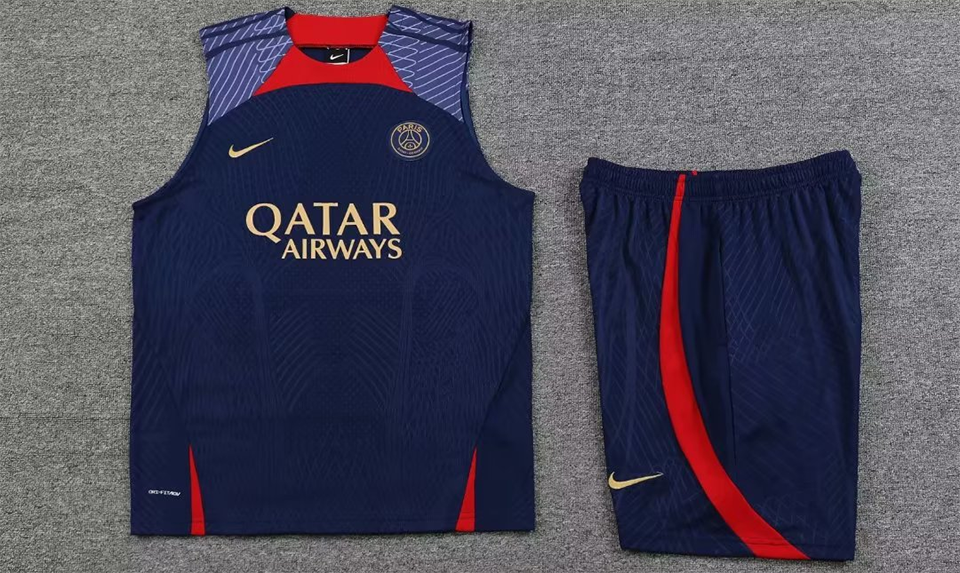 PSG Sapphire Blue Short Training Set No Sleeves 23/24