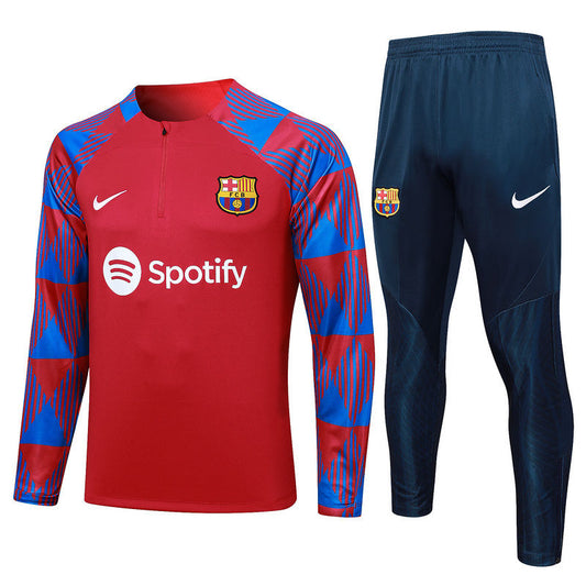 Barcelona Red Halfzip Tracksuit 23/24