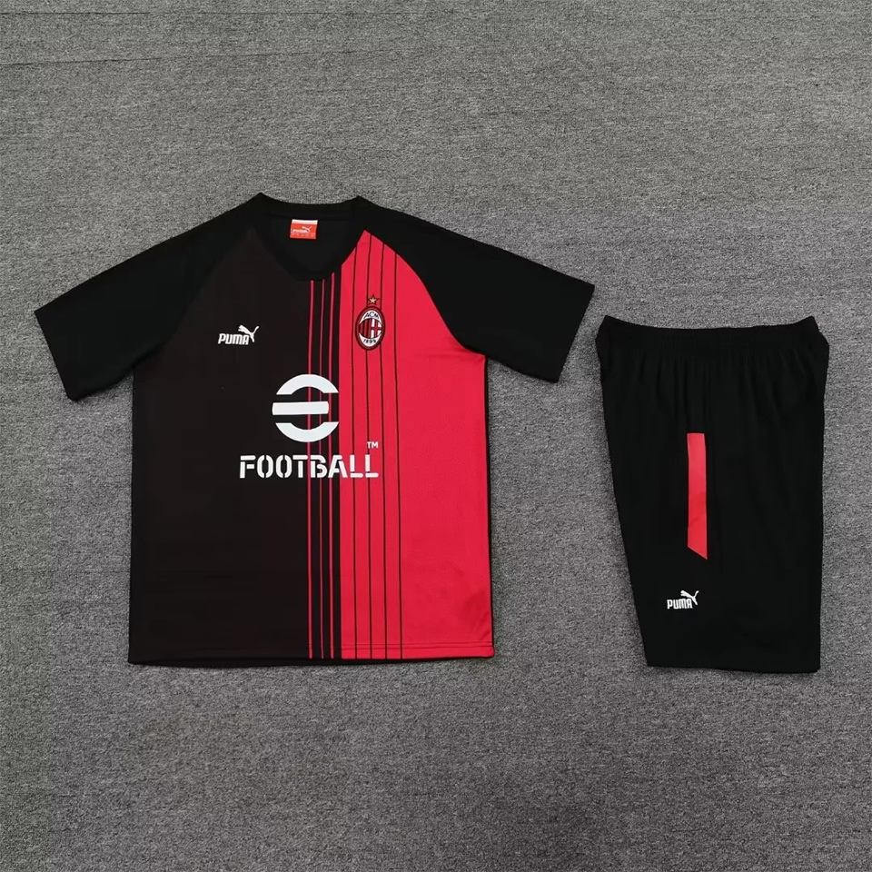 Ac Milan Black/Red Short Training Set 23/24