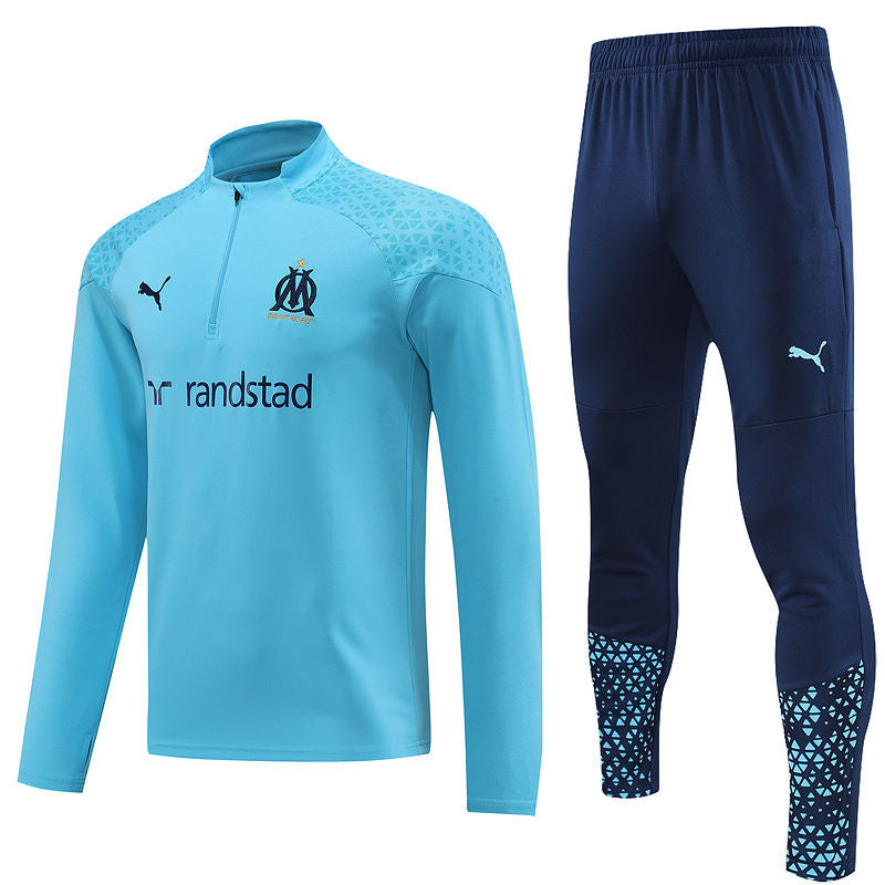 Marseille Light Blue Halfzip Tracksuit 23/24