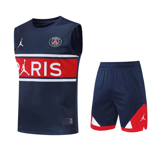 PSG Sapphire Blue Short Training Set No Sleeves 22/23