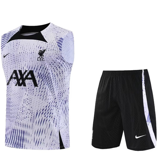 Liverpool Light Purple Short Training Set No Sleeves 23/24