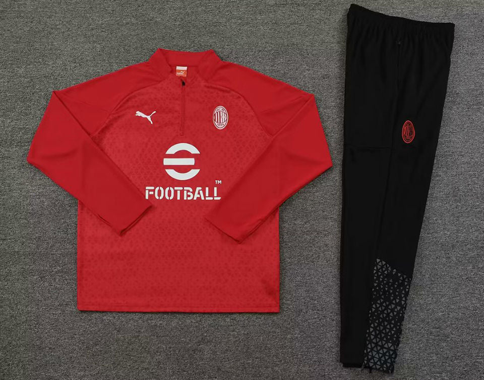 Ac Milan Red Halfzip Tracksuit 23/24