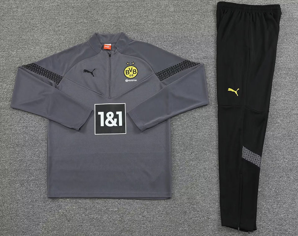 Dortmund Grey Halfzip Tracksuit 22/23