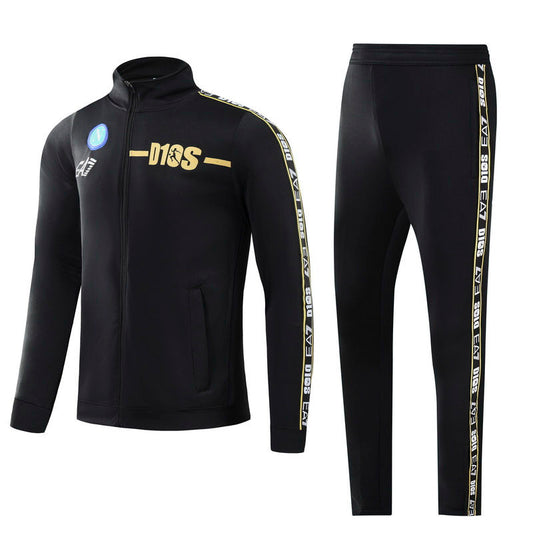 Napoli Black EA7 Full Zip Tracksuit 23/24