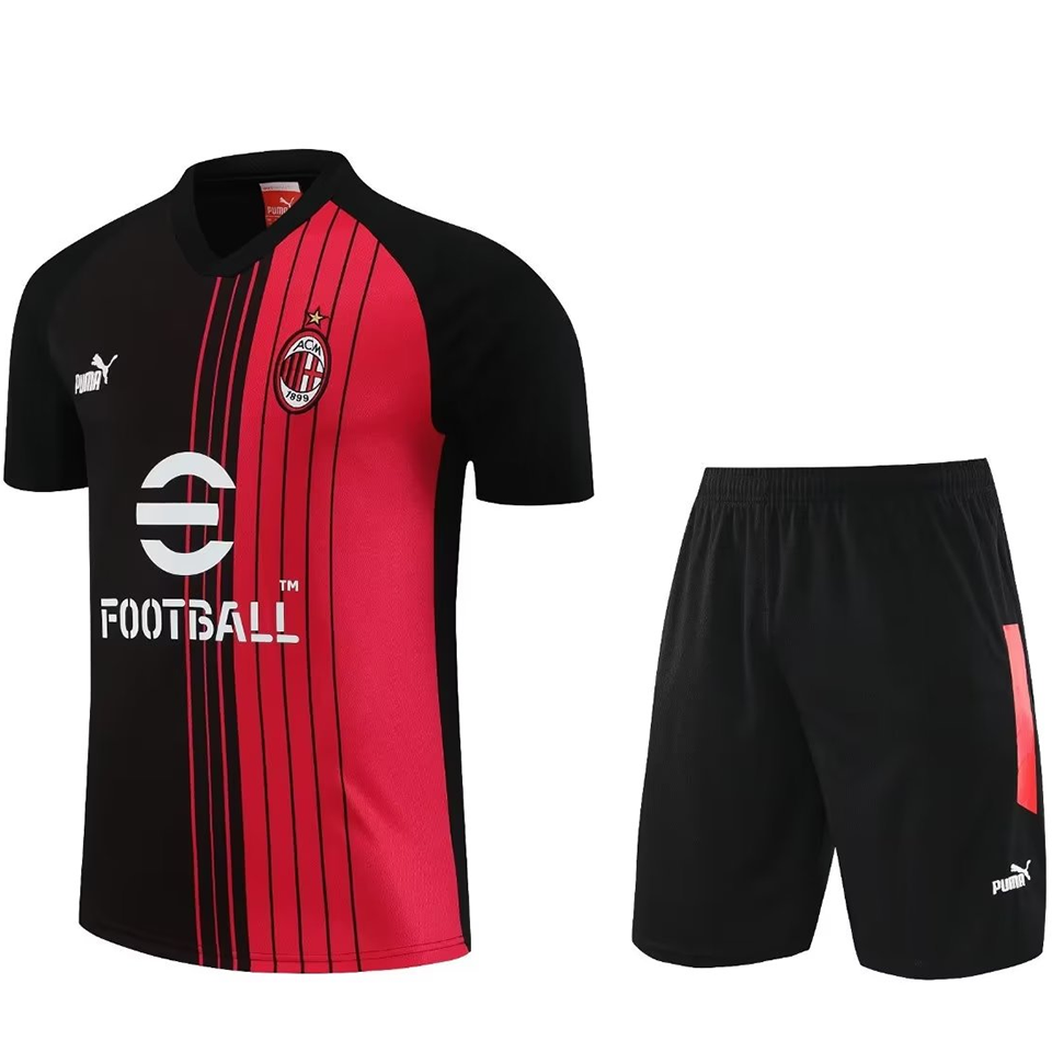 Ac Milan Black/Red Short Training Set 23/24