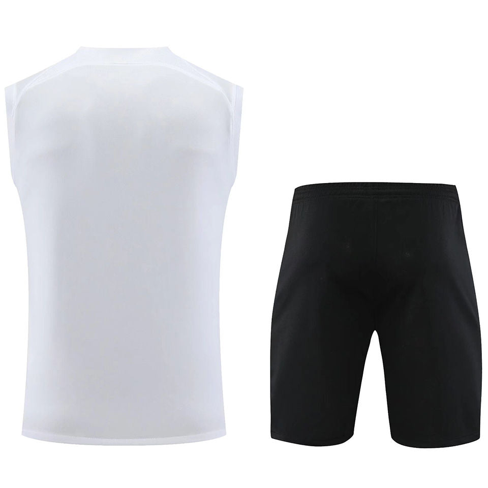 PSG White Short Training Set No Sleeves 23/24