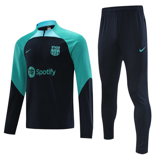 Barcelona Black Halfzip Tracksuit 23/24