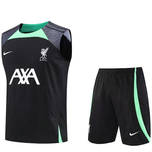 Liverpool Black Short Training Set No Sleeves 23/24