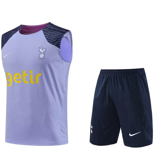 Tottenham Light Purple Short Training Set No Sleeves 23/24