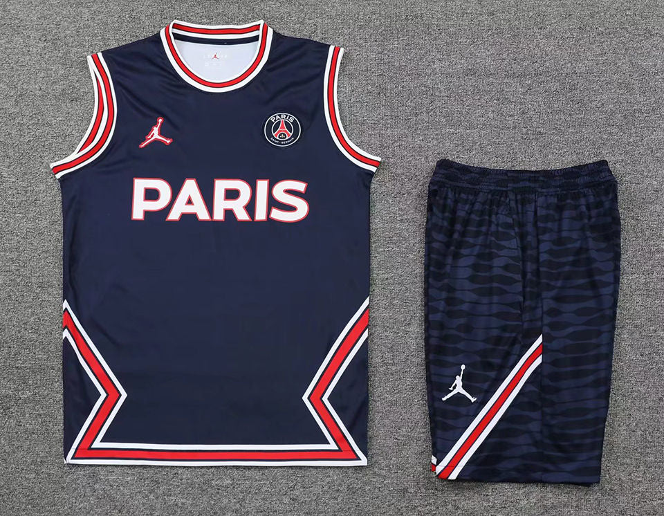 PSG Sapphire Blue Short Training Set No Sleeves 22/23