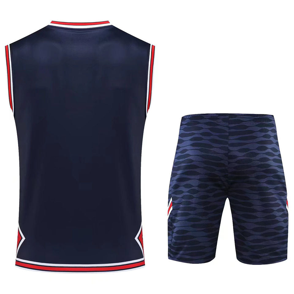 PSG Sapphire Blue Short Training Set No Sleeves 22/23