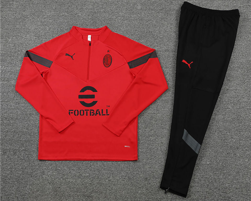 Ac Milan Red Halfzip Tracksuit 22/23