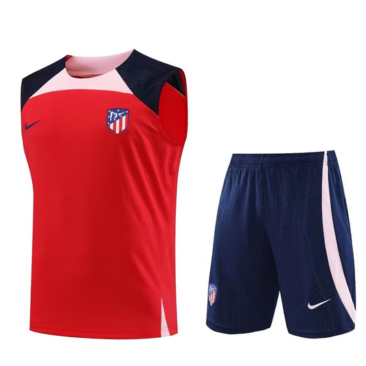 Atletico Madrid Red Short Training Set No Sleeve 23/24