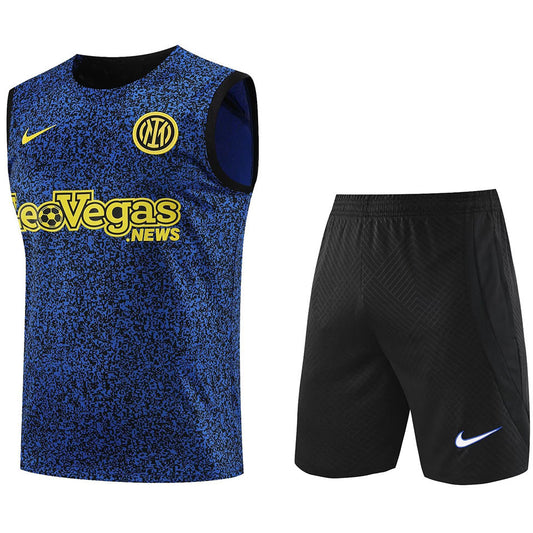 Inter Milan Sapphire Blue Short Training Set No Sleeves 23/24