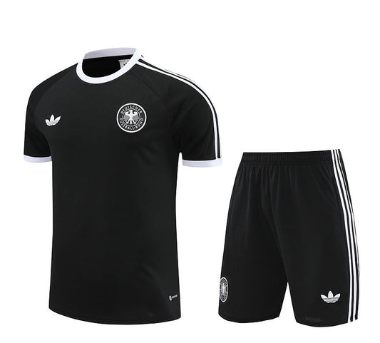 Germany Black Adidas Short Training Set 24/25