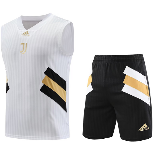 Juventus White Short Training Set No Sleeves 23/24