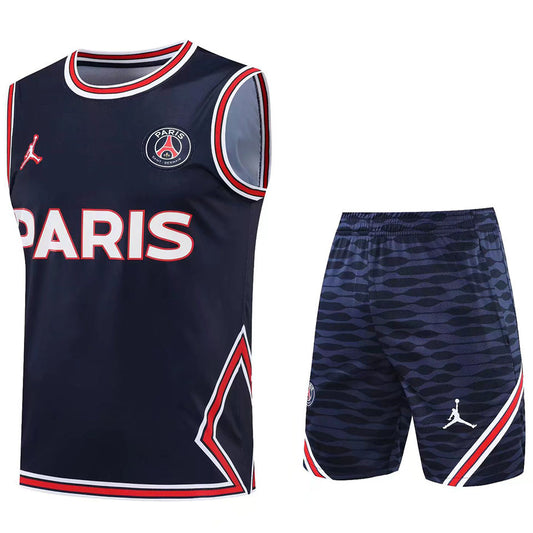 PSG Sapphire Blue Short Training Set No Sleeves 22/23