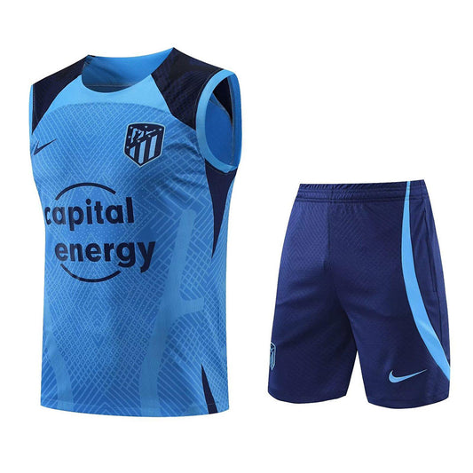 Atletico Madrid Blue Short Training Set No Sleeve 22/23