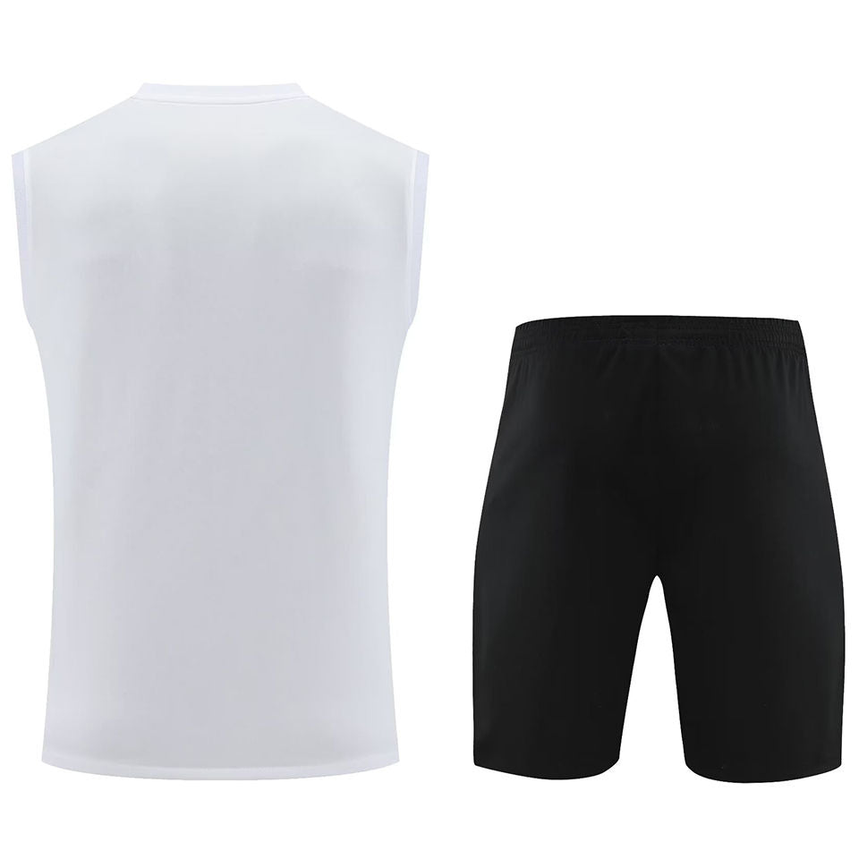 PSG White Short Training Set No Sleeves 23/24