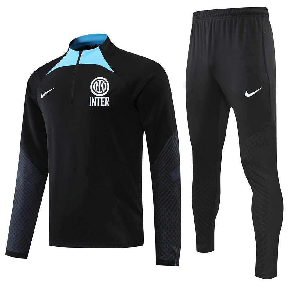 Inter Milan Black Halfzip Tracksuit 22/23