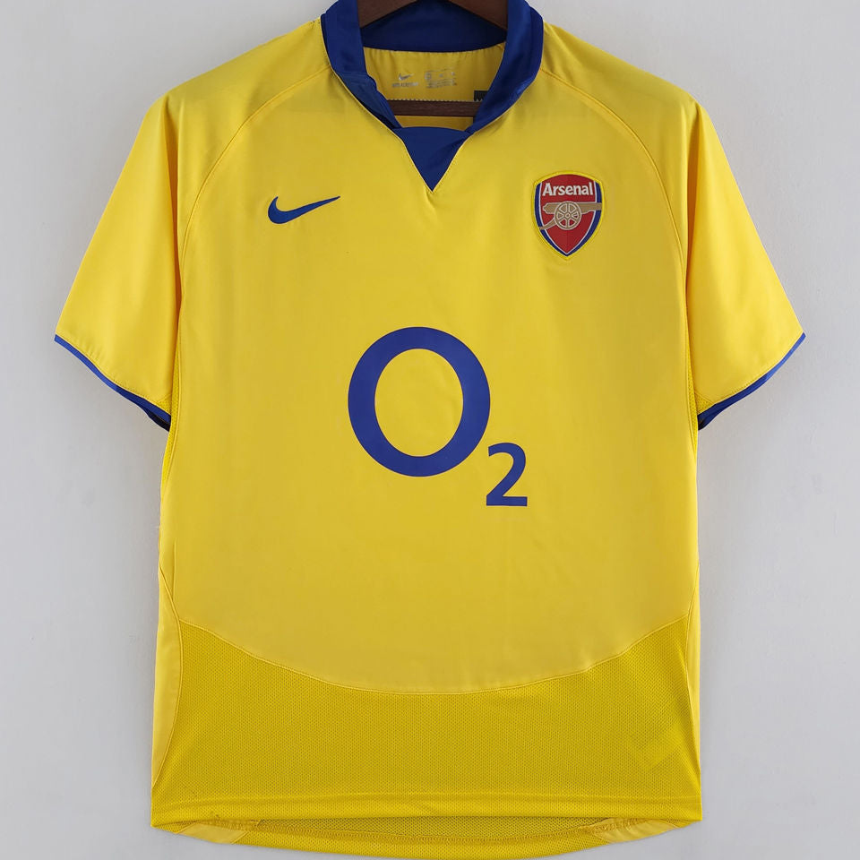 Arsenal Retro Yellow Away Kit 2003/04