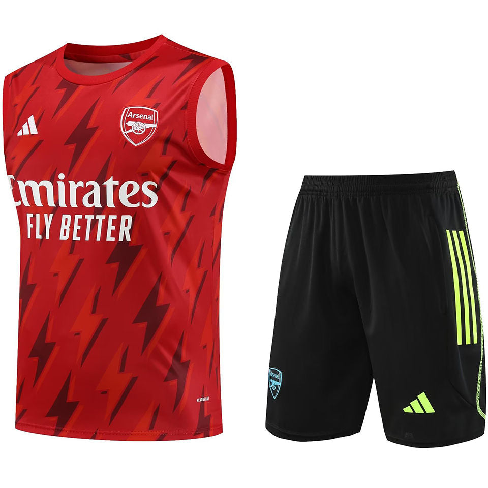 Arsenal Red Short Training Set No Sleeves 23/24