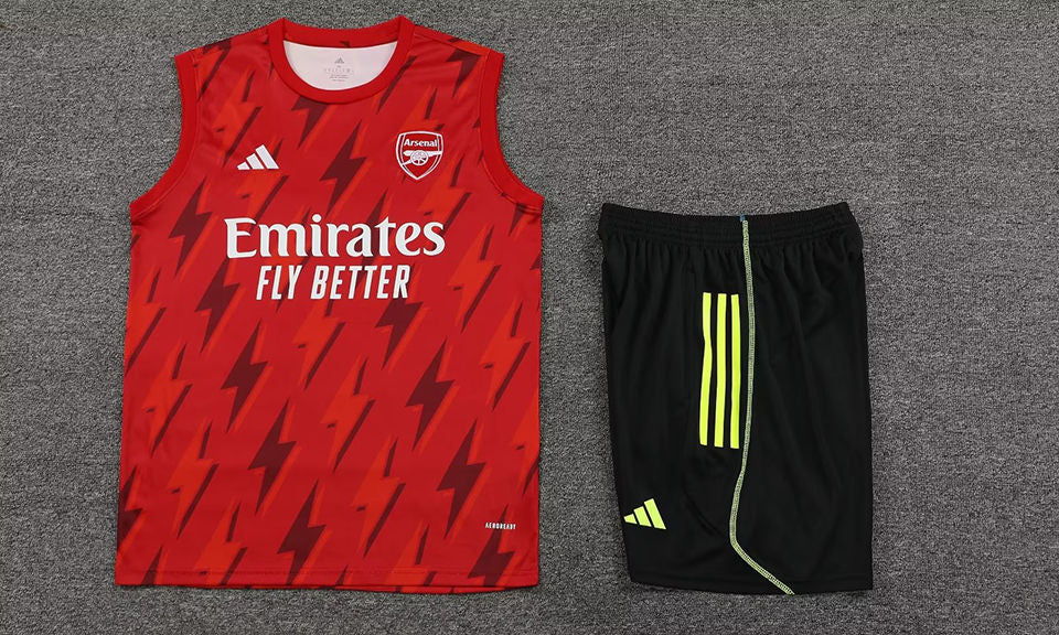 Arsenal Red Short Training Set No Sleeves 23/24