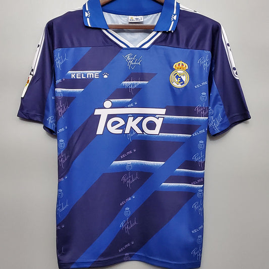 Real Madrid Retro Blue Away Kit 1994/95