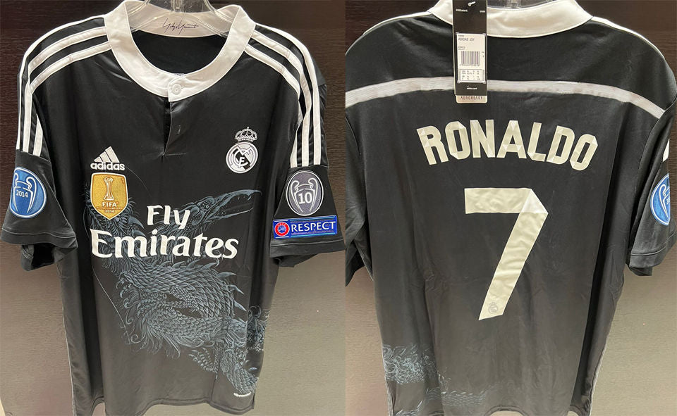 Real Madrid Retro Ronaldo Black Dragon Kit 2014/15