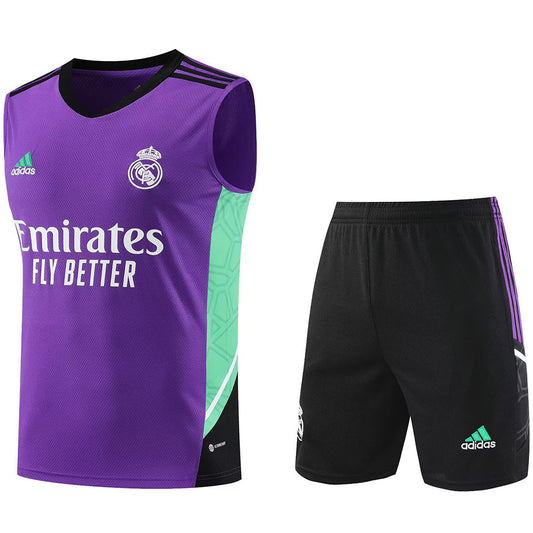 Real Madrid Purple Short Training Set No Sleeves 23/24