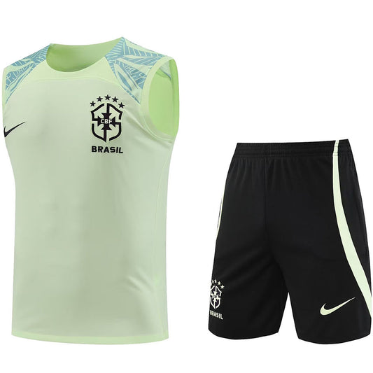 Brazil Light Green Short Training Set No Sleeves 23/24